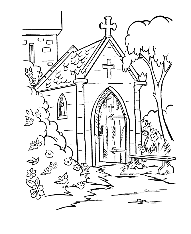 Church Coloring Page