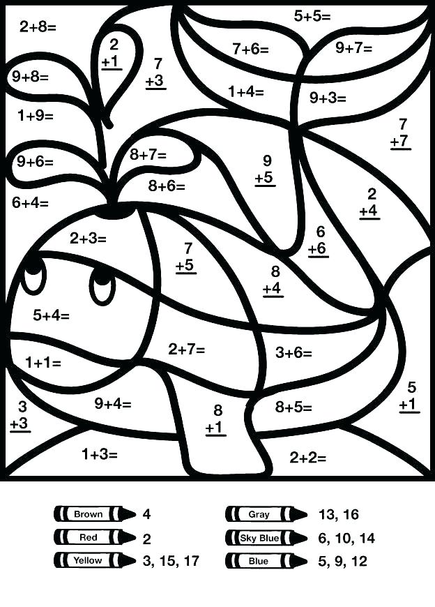 Resultado de imagen para math coloring worksheets