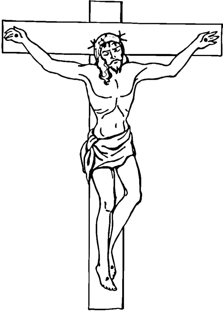 Jesus On The Cross Coloring Page