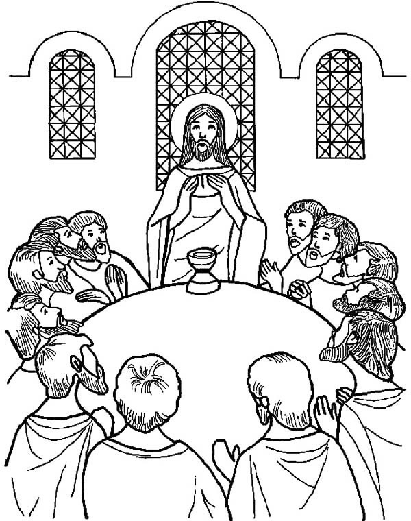 Last Supper Coloring Page