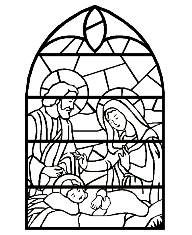 Stained Glass Church Window Coloring Page