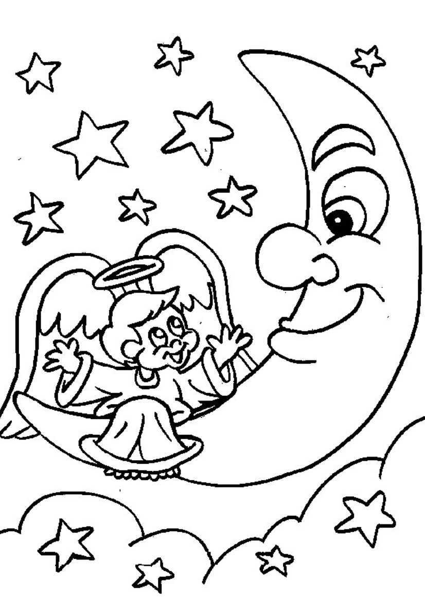 moon game coloring pages