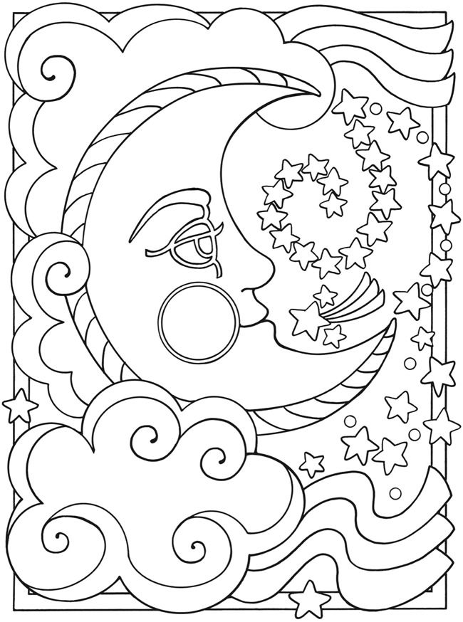 41 Realistic Moon Coloring Pages