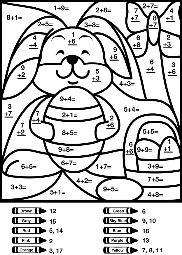 Free Printable Math Coloring Worksheets