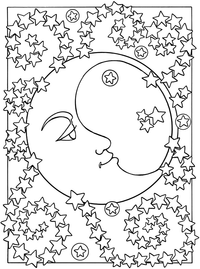 Phases Of The Moon Coloring Pages For Kids