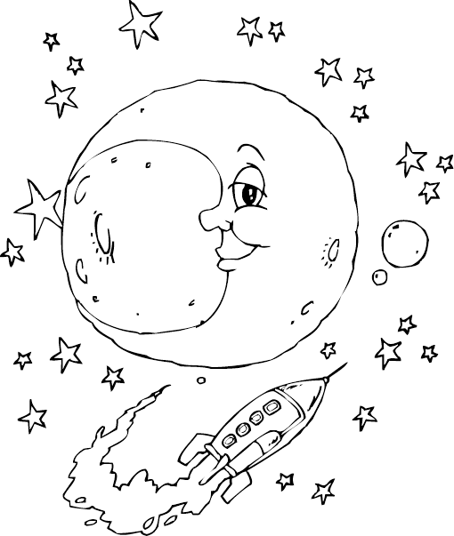 Free Printable Moon Coloring Pages for Kids - Best Coloring Pages For Kids