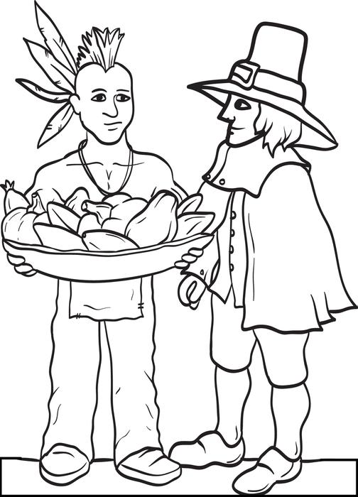 Printable Pilgrim Coloring Pages 9