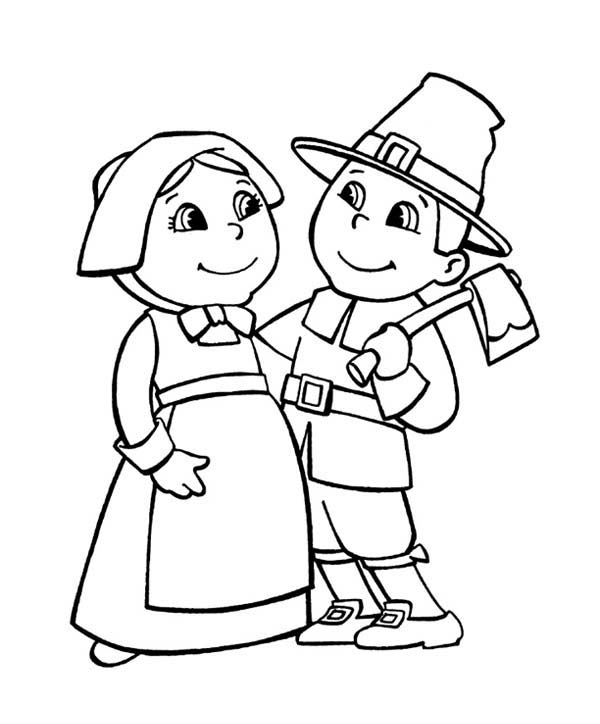 Printable Pilgrim Coloring Pages 3