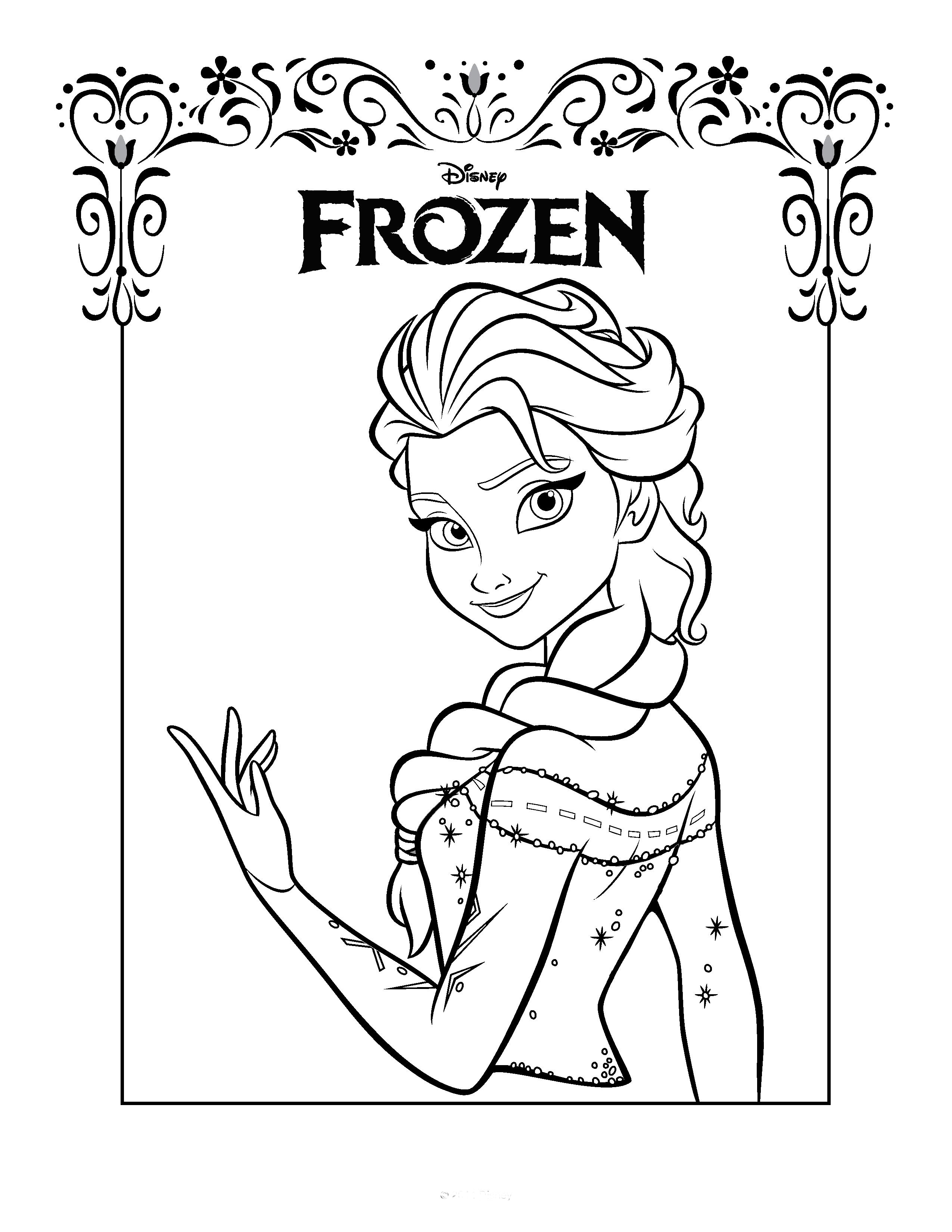 Free Printable Frozen Coloring Pages for Kids   Best Coloring ...