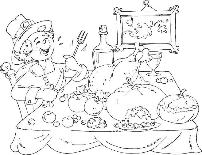pilgrim-thanksgiving-feast-coloring-page