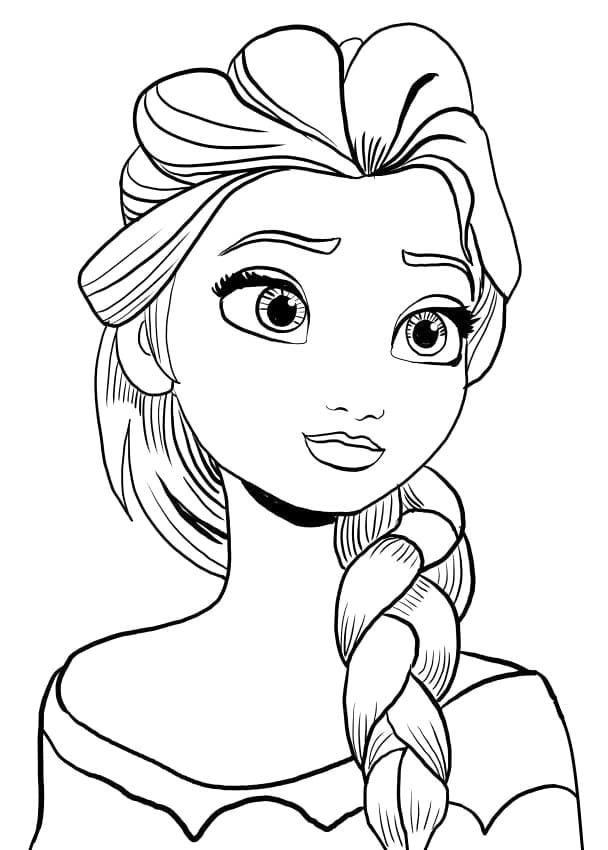 Beautiful Elsa Coloring Page