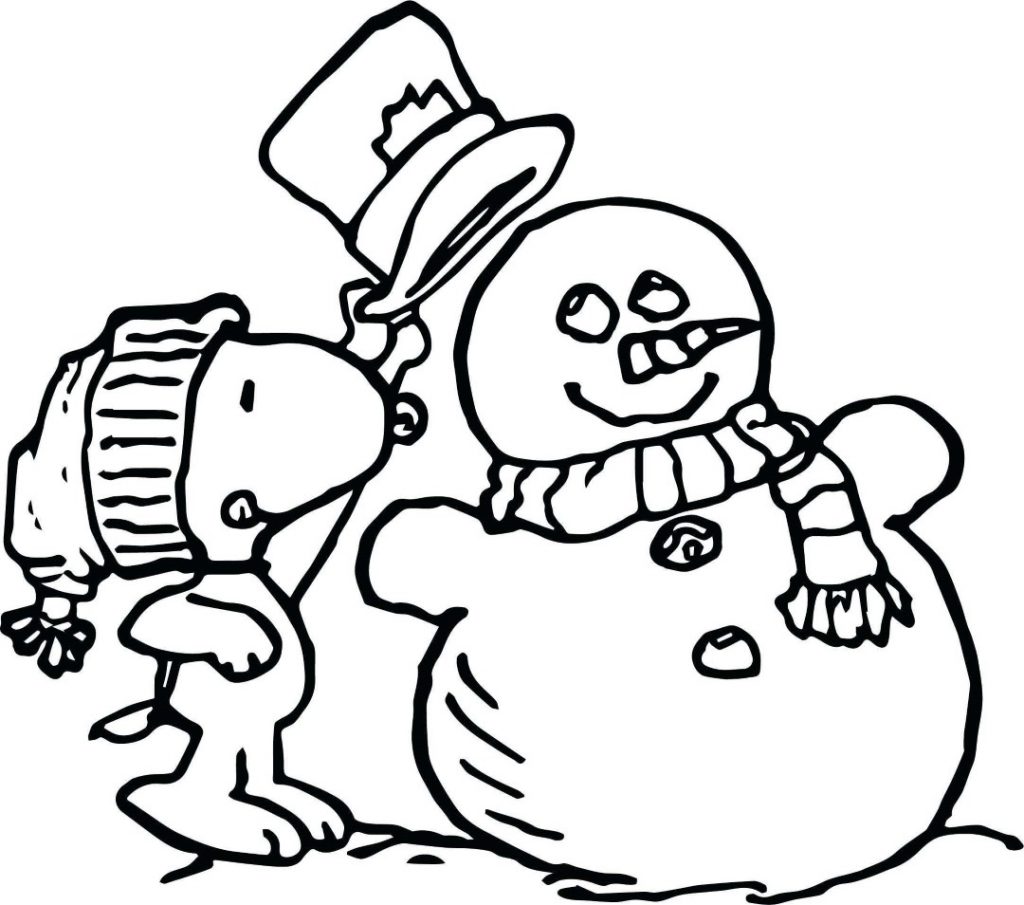 Charlie Brown Christmas Snoopy Coloring Page