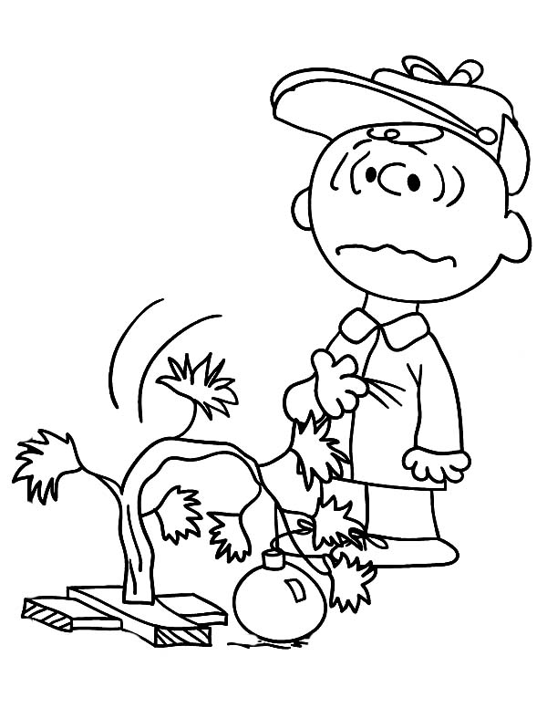 Charlie Brown Christmas Tree Coloring Page