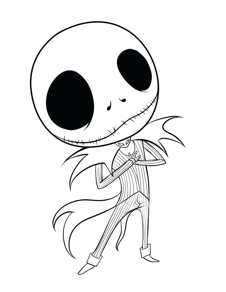 Cute Nightmare Jack Coloring Page