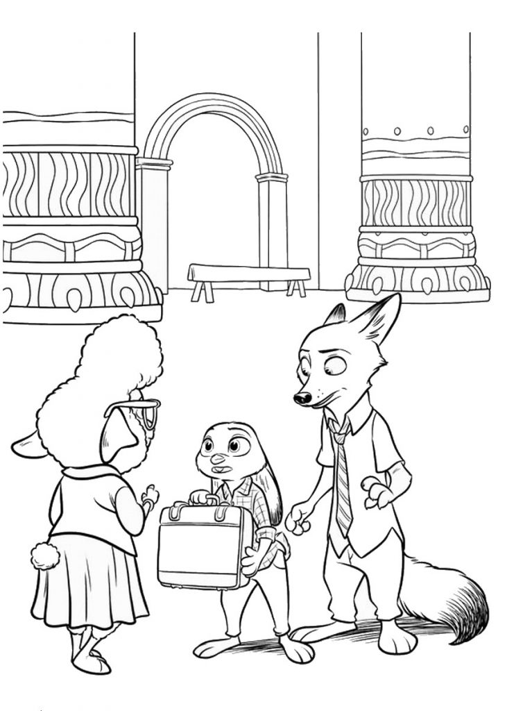 Download Free Zootopia Coloring Pages