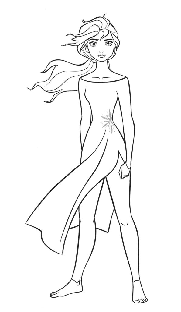 Elsa Frozen 2 Coloring Page