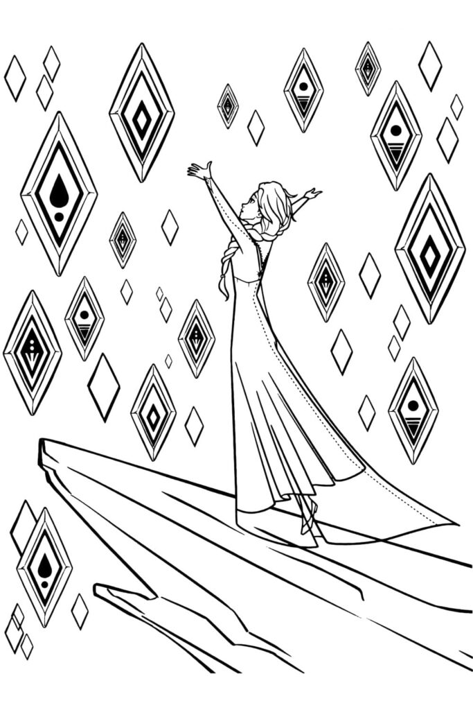 Elsa Let It Go Elsa Coloring Page