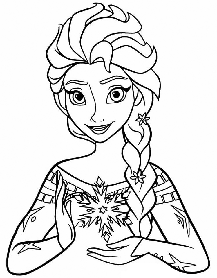 Elsa Snow Magic Coloring Page