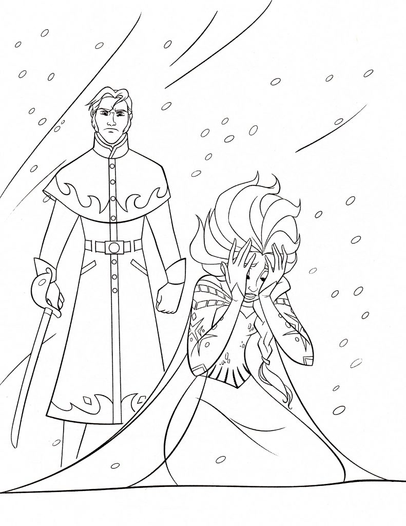 Free Frozen Elsa Coloring Pages