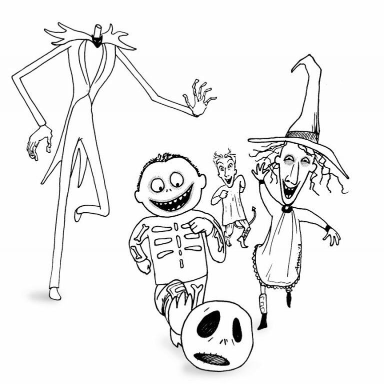 Free Printable Nightmare Before Christmas Coloring Pages - Best ...