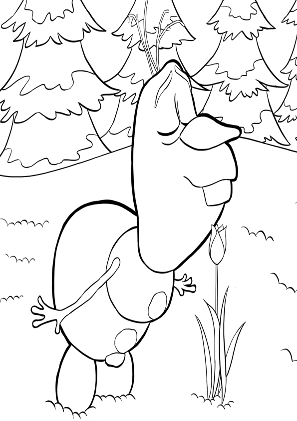 Free Olaf Coloring Page