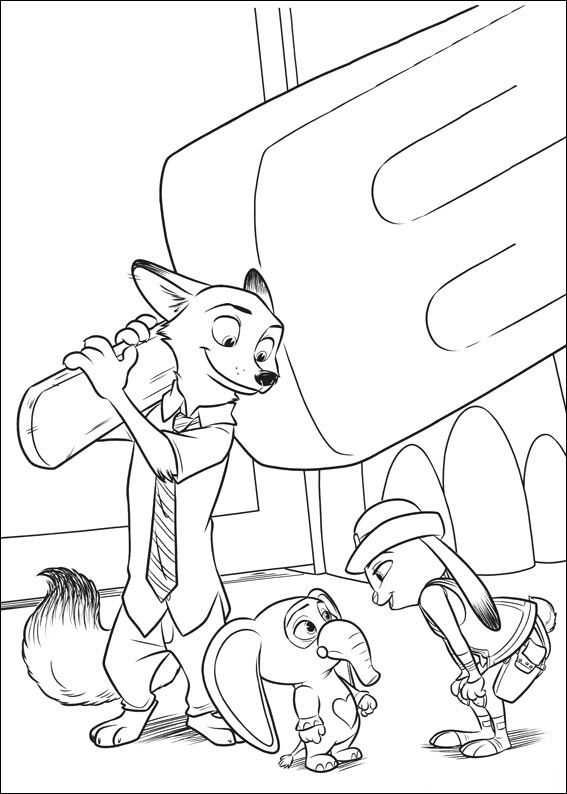 Free Printable Zootopia Coloring Pages