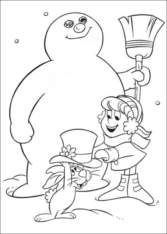 Frosty the Snowman coloring page images