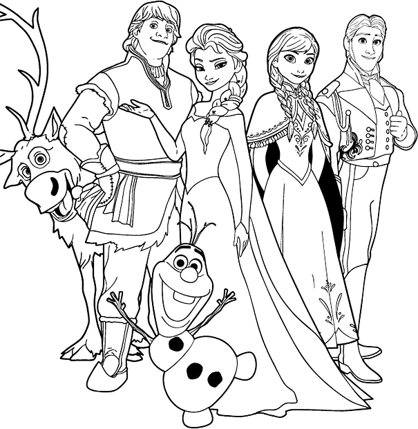 Frozen Characters Coloring Pages