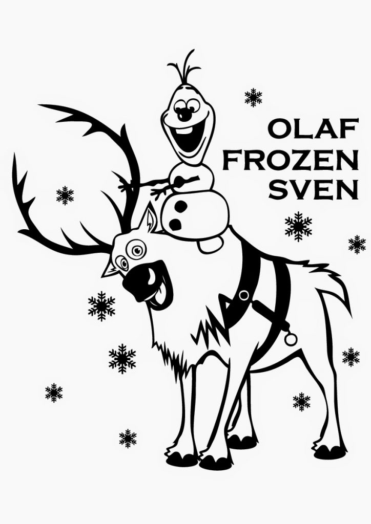 Frozen Coloring Page Olaf and Sven