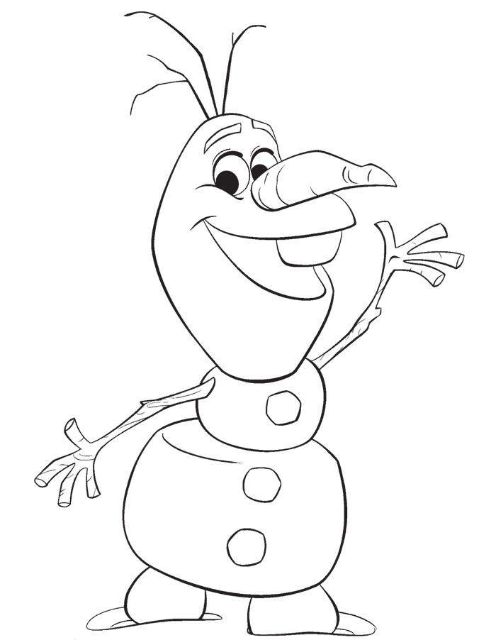 Happy Olaf Coloring Pages