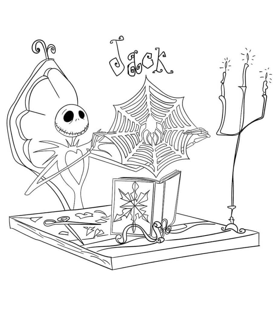 Jack Skelington Nightmare Coloring Page