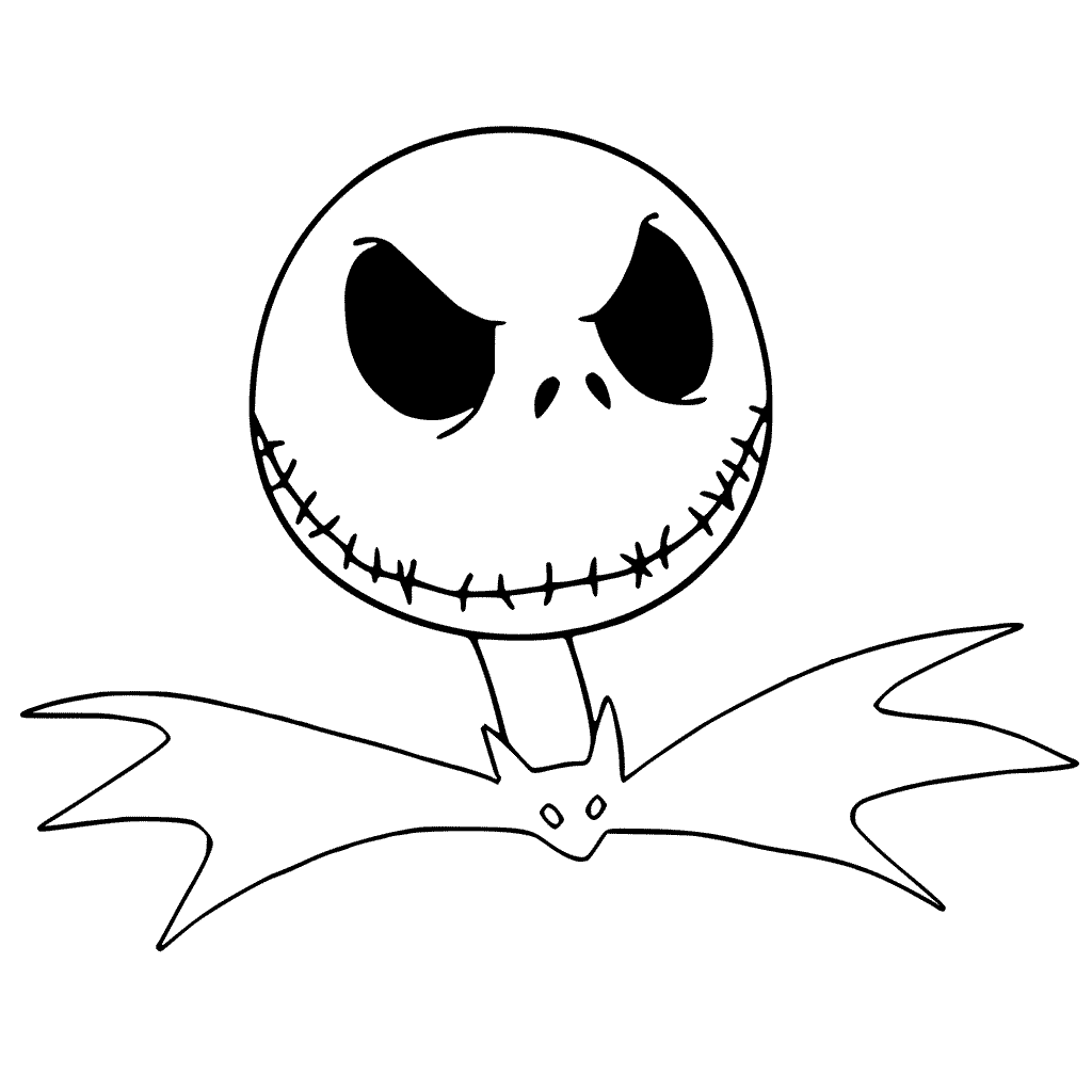 Jack Skelington Nightmare Coloring Page