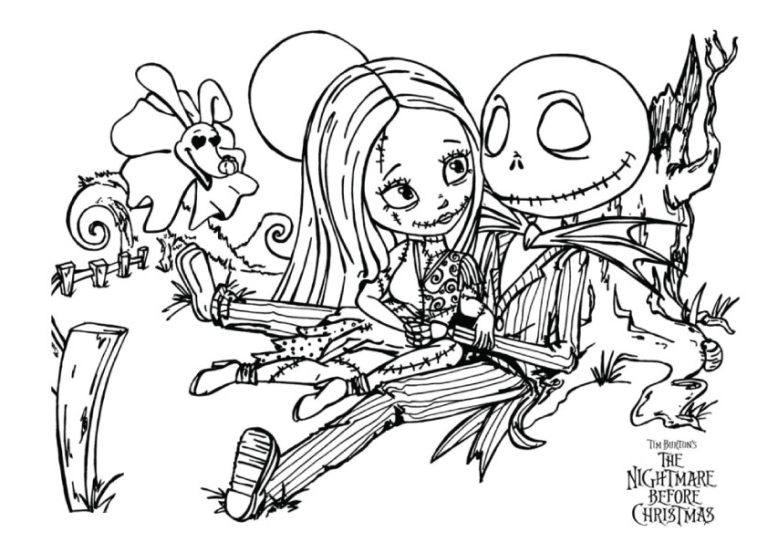 Free Printable Nightmare Before Christmas Coloring Pages - Best ...