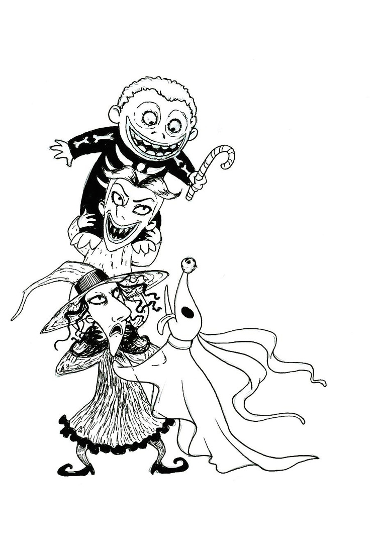 Free Printable Nightmare Before Christmas Coloring Pages - Best ...