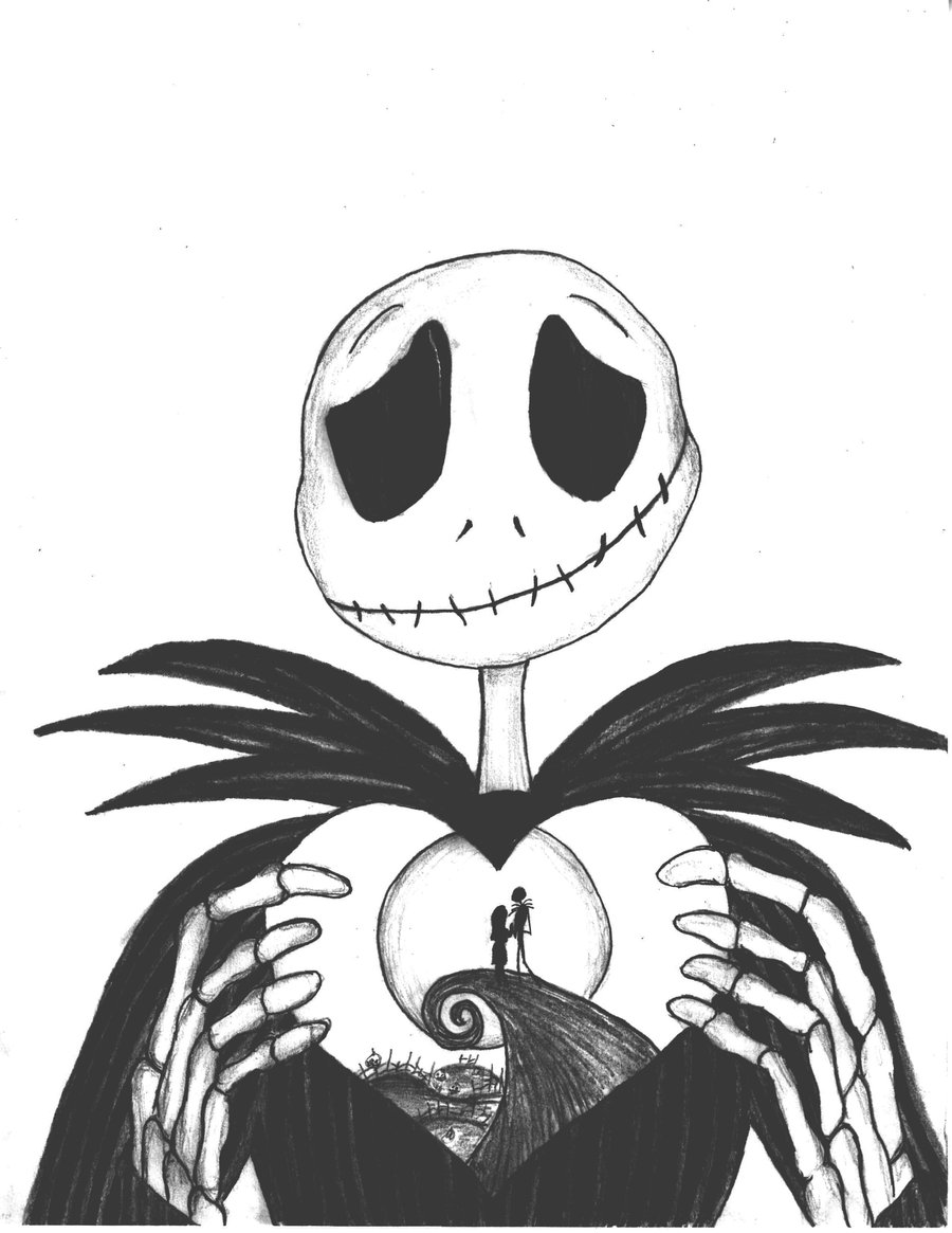 Easy How to Draw Jack Skellington and Jack Coloring Page