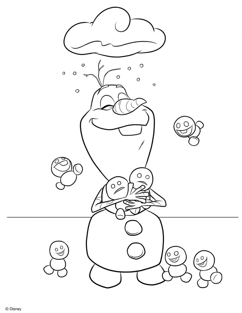 Olaf Coloring Pages Staying Cool