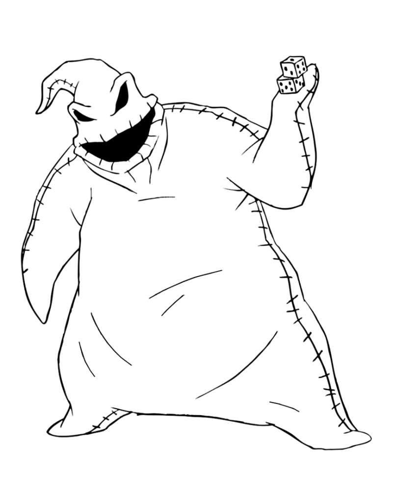 Oogie Boogie Nightmare Before Christmas Coloring Page