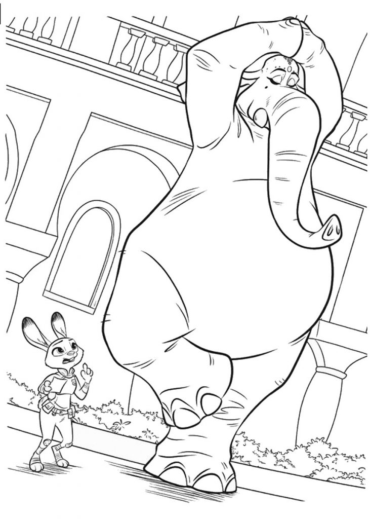Print Free Zootopia Coloring Pages