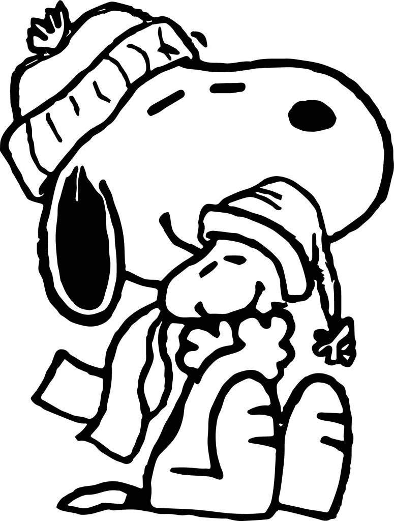 Snoopy And Woodstock Coloring Page