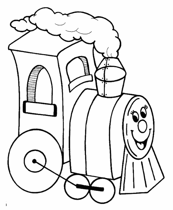 Train Engine Coloring Page