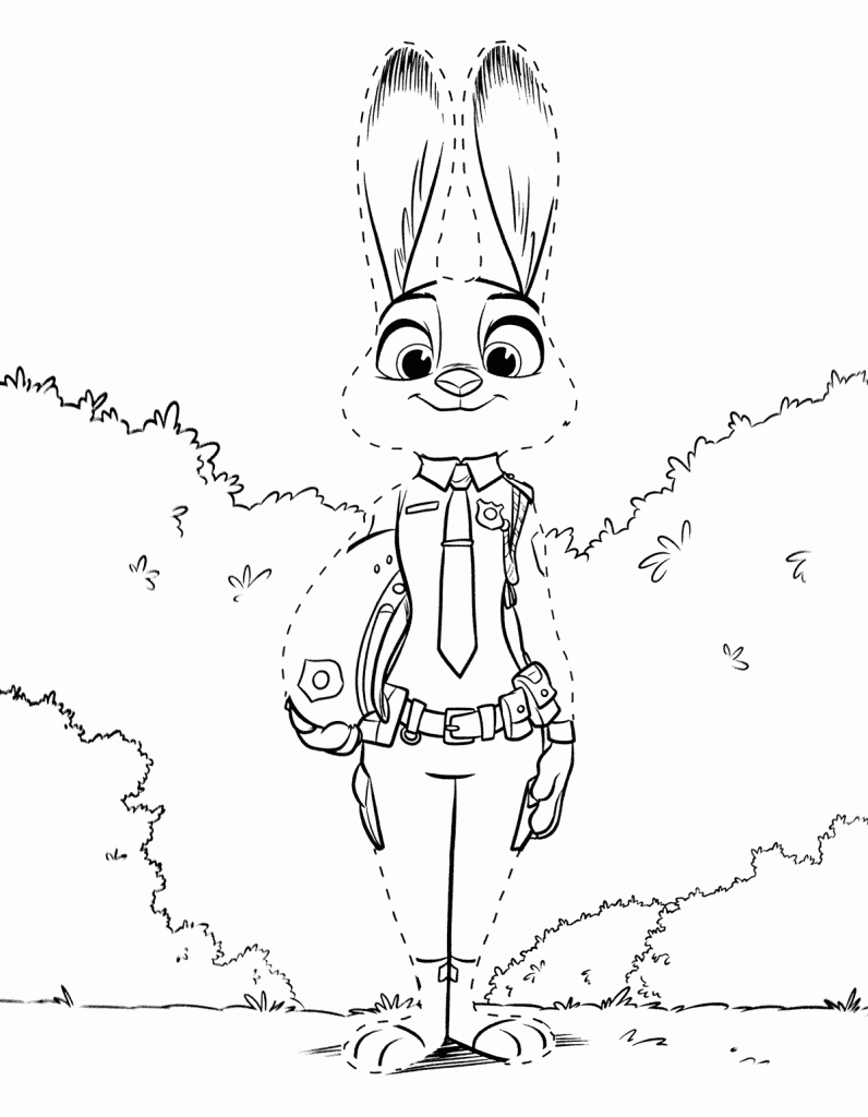 Zootopia Coloring Page Pictures