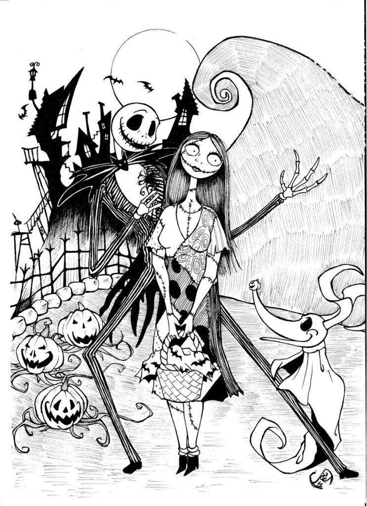 Free Printable Nightmare Before Christmas Coloring Pages - Best