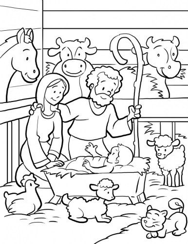 Free Nativity Scene Coloring Pages