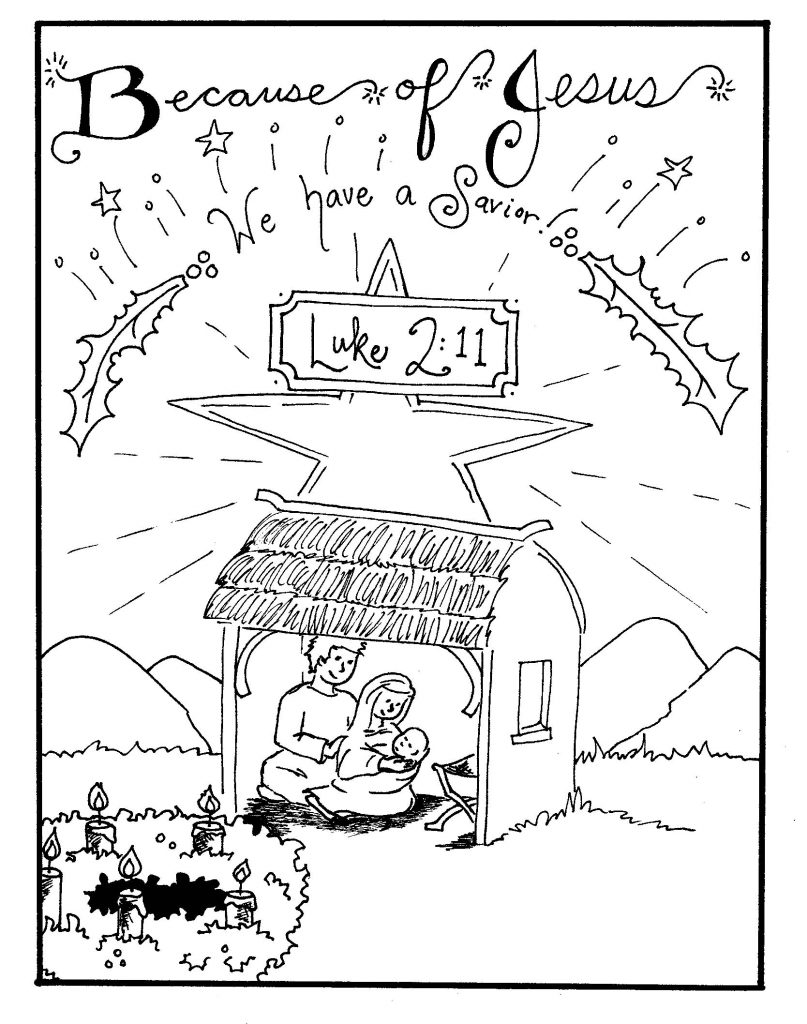 Nativity Scene Coloring Pages