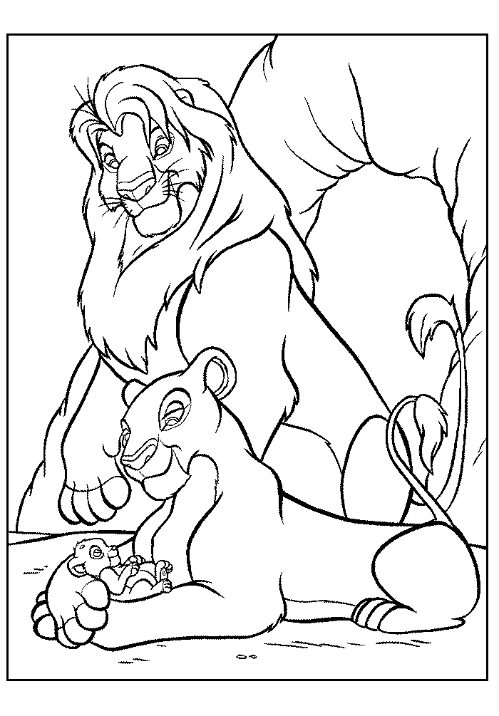 Baby Lion King Coloring Page