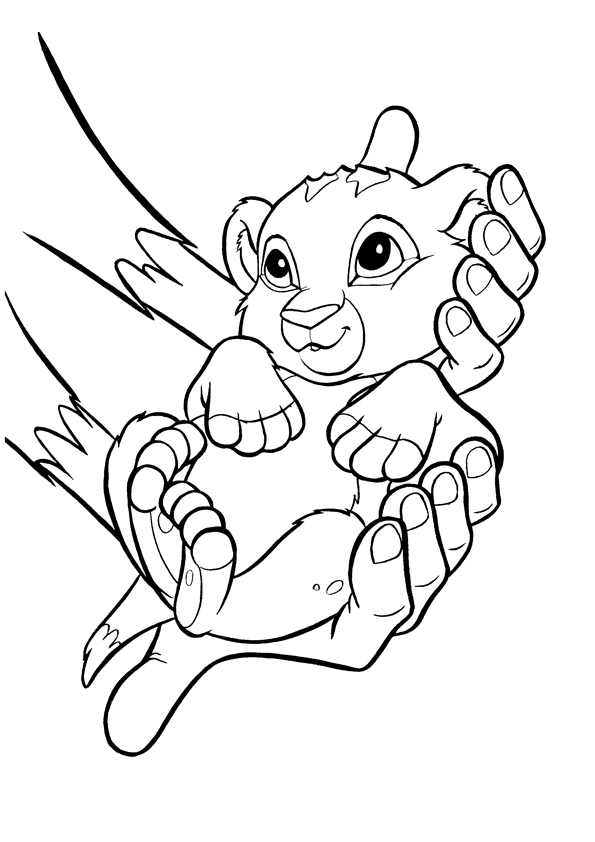 Baby Simba Coloring Page