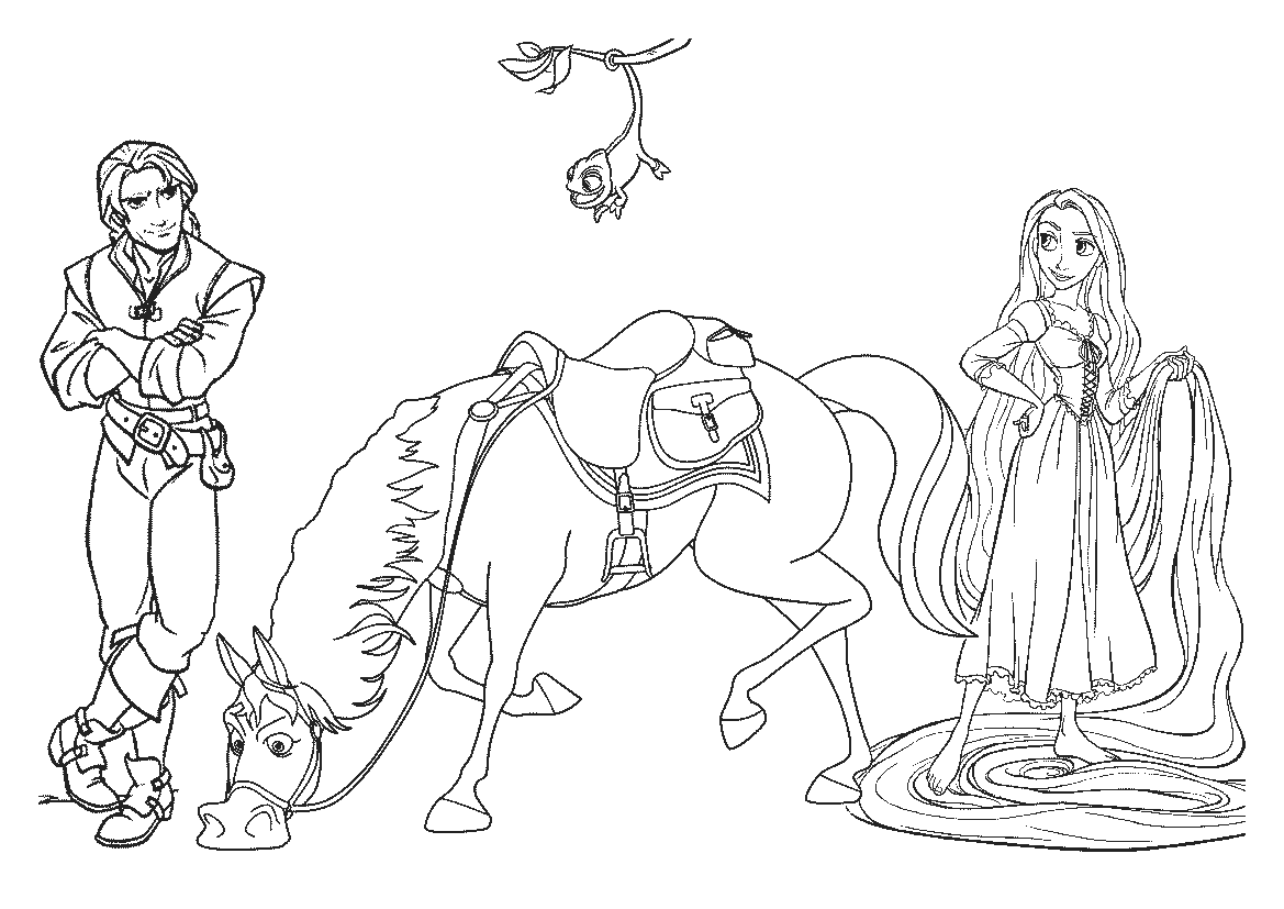 rapunzel baby coloring pages