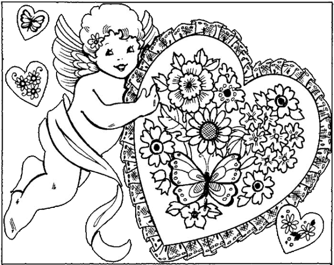 Free Cupid Coloring Pages