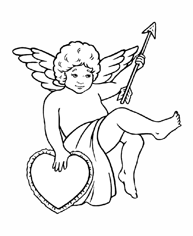 Free Download Cupid Coloring Pages
