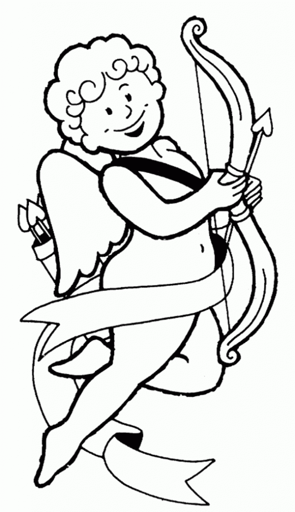 Happy Cupid Coloring Pages